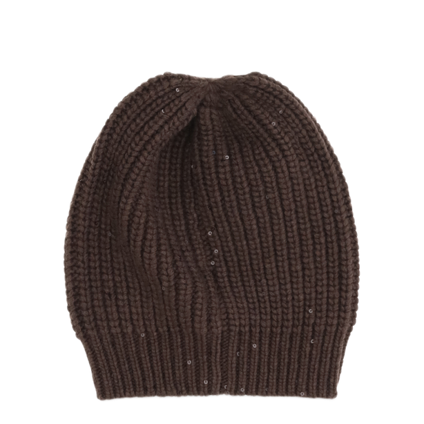 Cashmere Beanie With Sequins