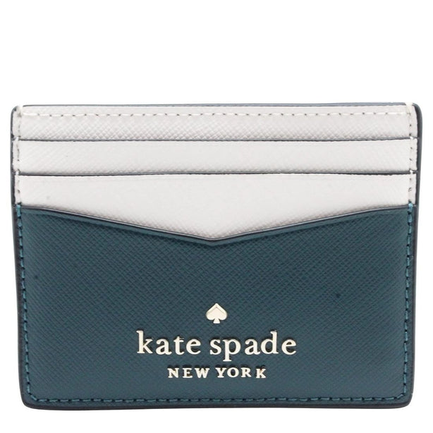 Kate Spade Staci Colorblock Small Slim Card Holder - Peacock Sapphire wlr00125