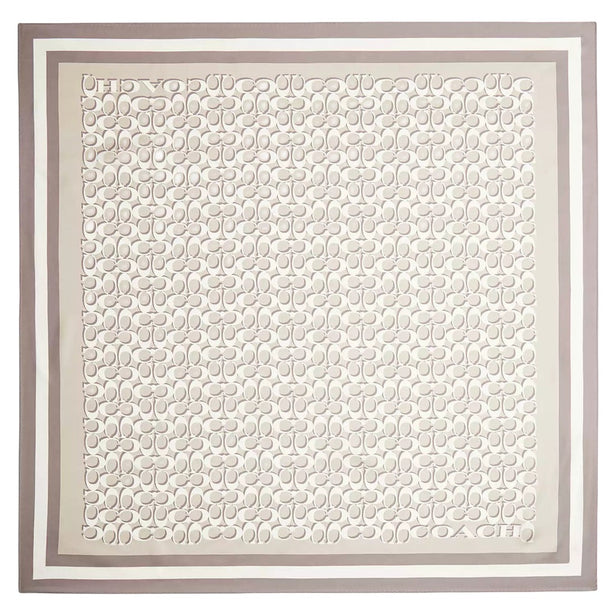Coach Signature Silk Square Scarf - Bone CCN72
