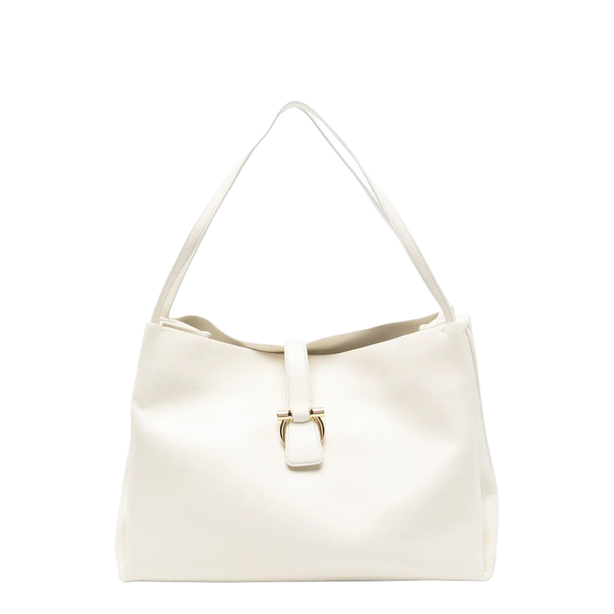 Buckle-Detail Medium Shoulder Bag