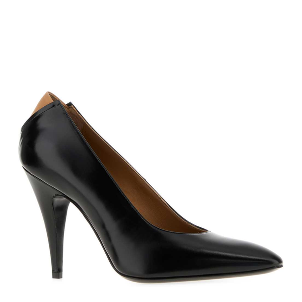 Black Leather Alma Pump