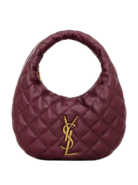 Saint Laurent ICARE Small Lambskin Handbag - Rouge Cabernet