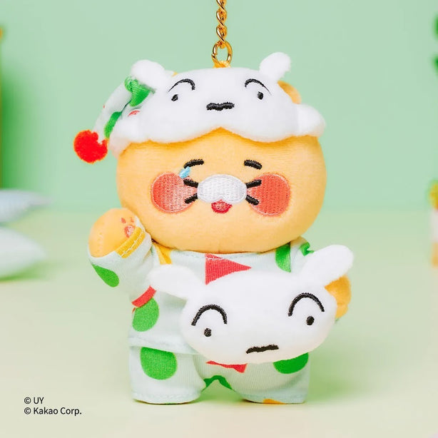[CRAYON SHIN-CHAN] Kakao Friends Chunsik Pajama Keyring Doll (International Shipping)