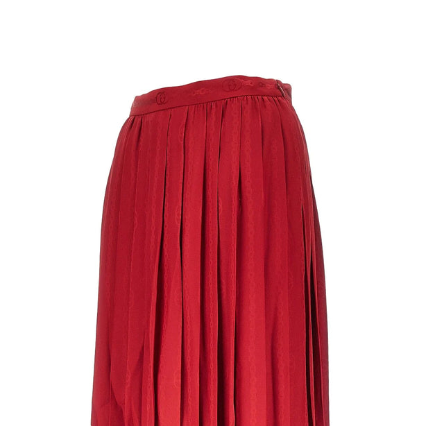 GUCCI Jacquard silk midi skirt