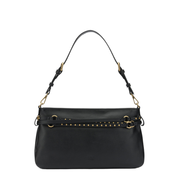 Belt Bag Classic Calfskin Shoulder Bag - Nero/Antique Gold