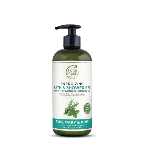 Petal Fresh Energizing Bath & Shower Gel - Rosemar & Mint 475ml