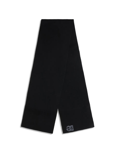 Dolce & Gabbana Ribbed virgin wool Scarf - Black