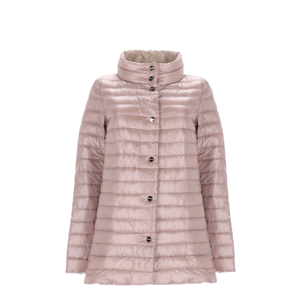 Light Pink Quilted Nylon Padded Jacket