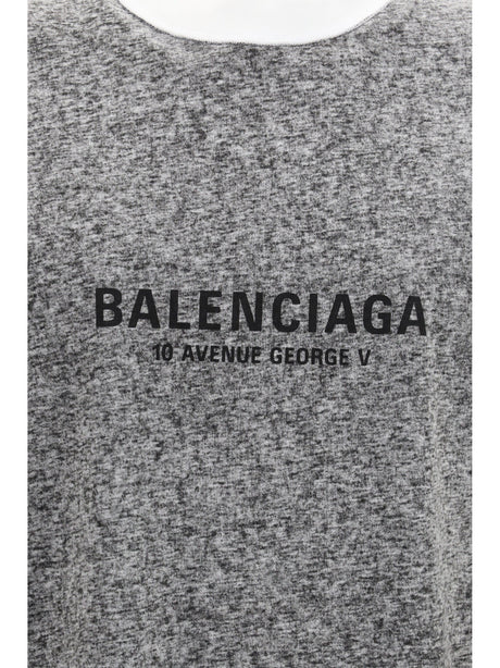 Balenciaga Oversized mélange T-shirt - Black