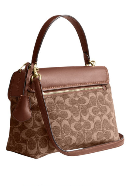 Coach Emory Top Handle Bag In Signature Chenille - Light Khaki