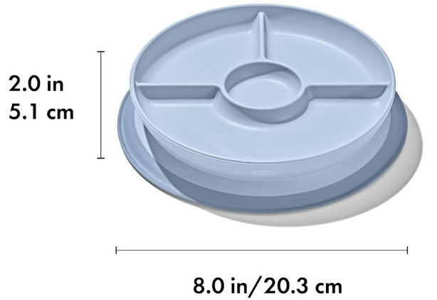 OXO Tot Stick & Stay Suction Divided Plate for Toddlers