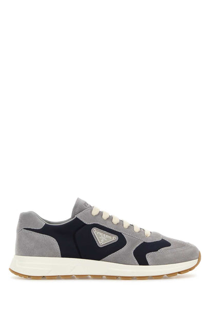 Two Tone Suede And Re Nylon Prax Sneakers