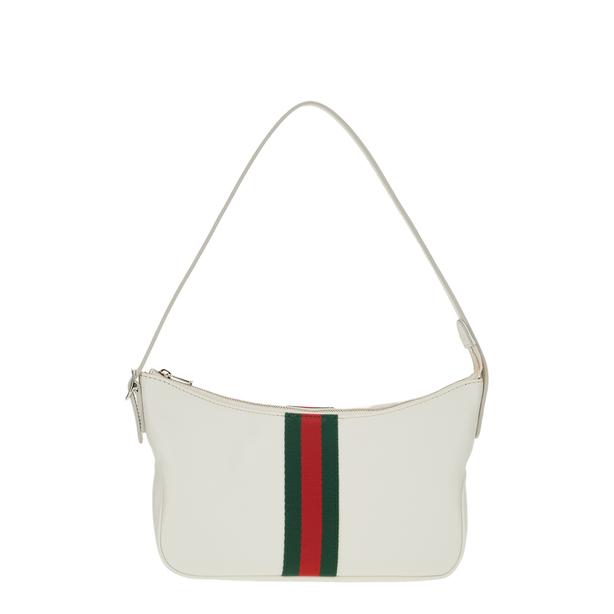 Lunetta Small Soft Leather Crossbody - White