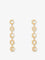 Chloe' Brass Script Earrings - Vintage Gold