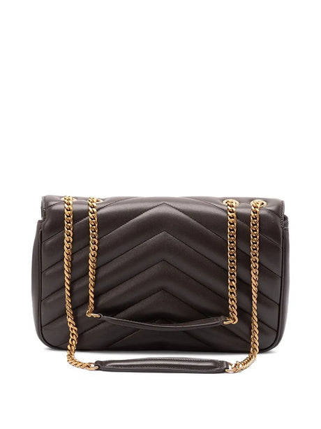 Saint Laurent Loulou Medium Matelassé Lambskin Bag - Urban Grey