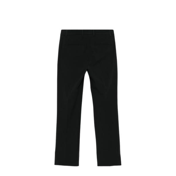 Tapered Leg Cotton Blend Trousers
