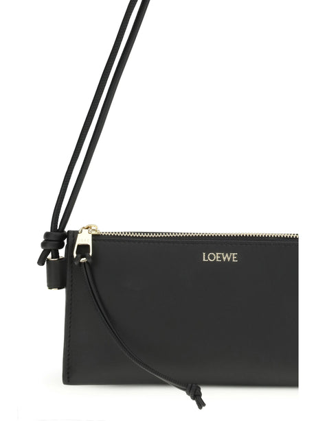 Loewe Joya Clutch Bag in calfskin - Black