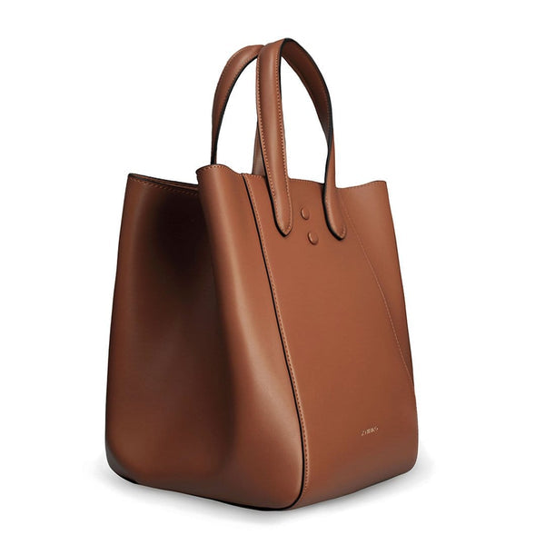 X Nihilo Eight Leather Handbag Tote Bucket Bag Tan