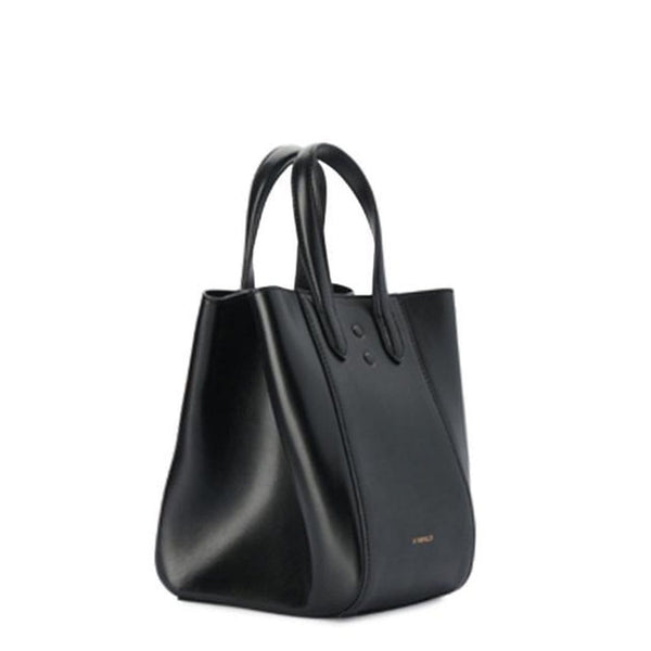 X Nihilo Eight Mini Leather Handbag Tote Bucket Bag Black