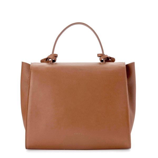 X Nihilo Bank Leather Handbag Work Bag Tan