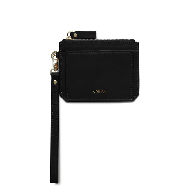 X Nihilo Charlie Leather Coin Pouch Black