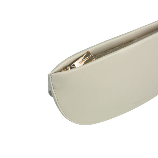 X Nihilo Debby Leather Clutch Pouch Taupe