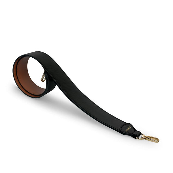 X Nihilo Bag Shoulder Strap Leather Black Tan