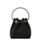 Bon Bon Mini Satin Bucket Bag - Black/Crystal