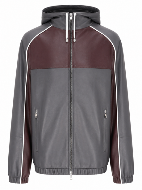 Hooded Leather Vintage Jacket