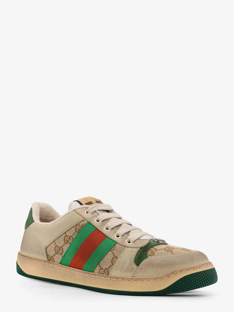 Gucci Screener GG low-top vintage leather sneakers - Newsadumivigrn