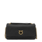 Click Soft Horizontal Chain Leather Crossbody - Nero