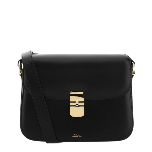 Grace Small Calf Leather Crossbody - Noir