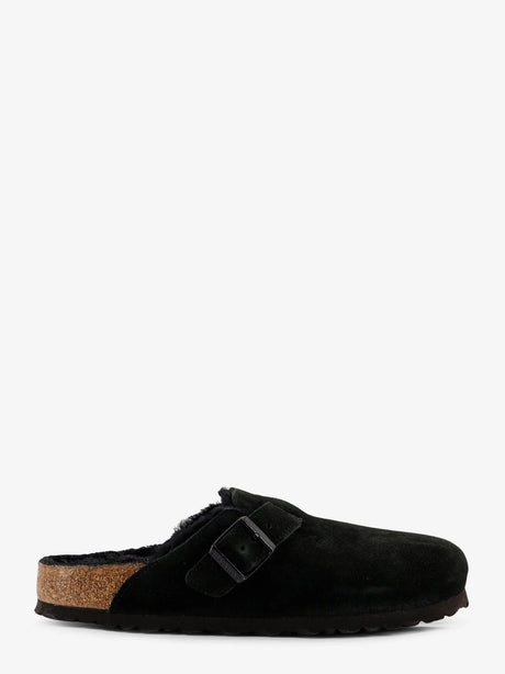 Birkenstock Boston VL/Shearling suede mule - Black