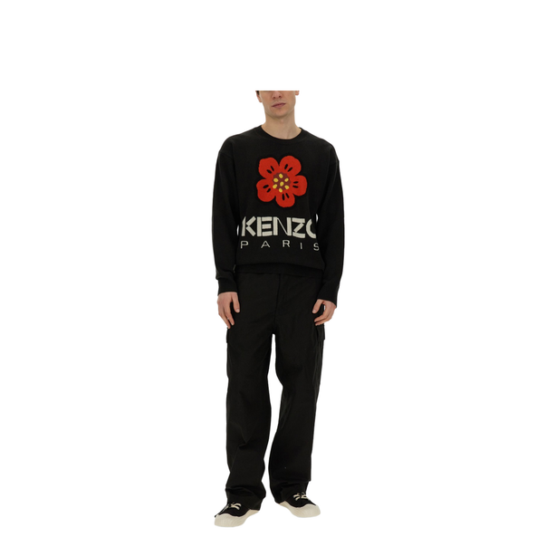 Jersey with Embroidery Boke Flower