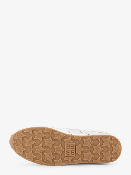 Miu Miu Plume vintage silver leather sneakers - Argentotalco