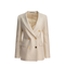 Double Breasted Wool Boucle Blazer