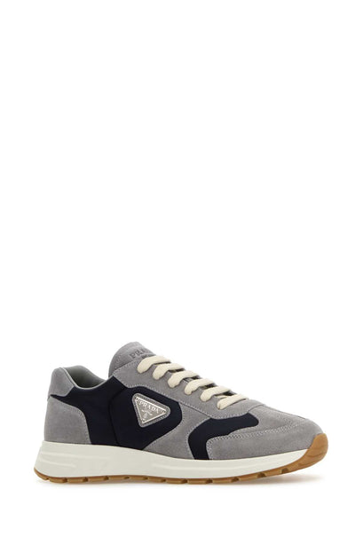 Two Tone Suede And Re Nylon Prax Sneakers