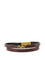 Saint Laurent Cassandre Double Wrap Leather Bracelet