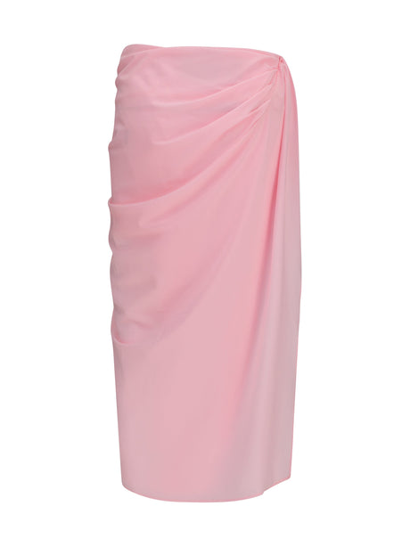 Jacquemus Pareo Skirt in stretch muslin - Light Pink