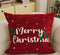 Christmas Tree & Merry Christmas Words Set of 2 Cushion Cover (No Inner) - Red