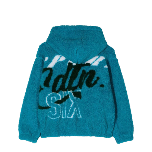 Jacquard Fur Zip Hoodie