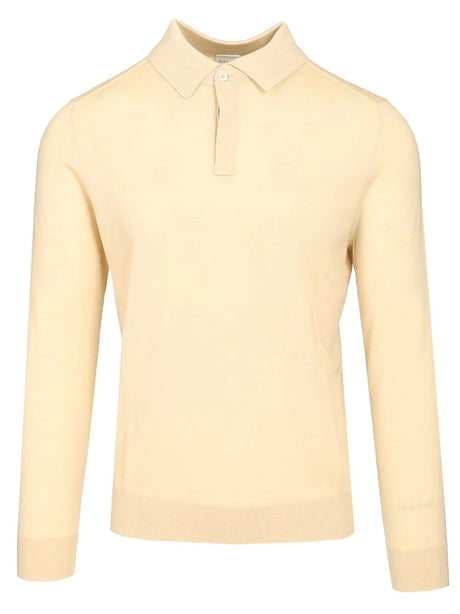 Paul Smith Long Sleeve Polo Shirt - Beige