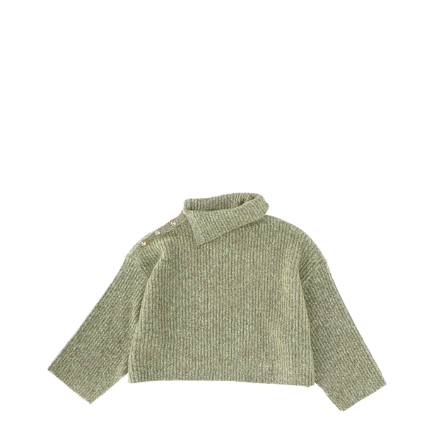 Wool Asymmetric Neck Sweater