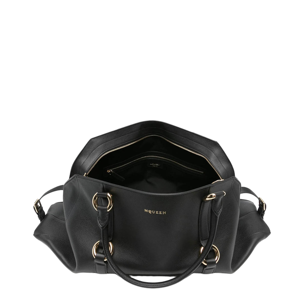 Farringdon Maxi Calf Leather Handbag - Black