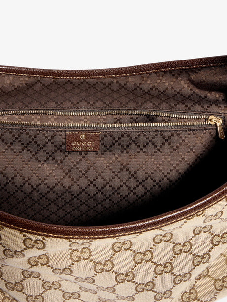 Gucci Jackie Flap GG canvas shouder bag - Sandbrown