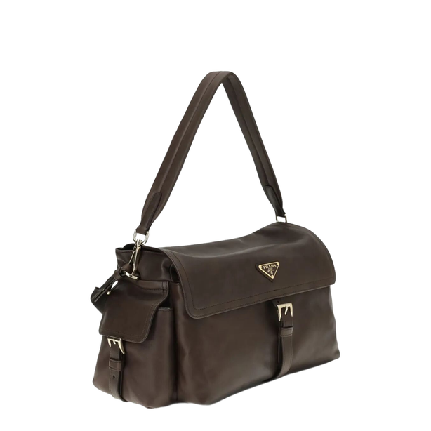 Explore Large Nappa Leather Shoulder Bag - Sienna