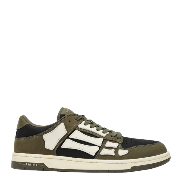 Skel Top Low Sneakers In Black Army Green White