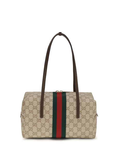 Gucci Medium Boston Melrose Shoulder Bag - Vin.San.Br/Dk.Br/Vrv