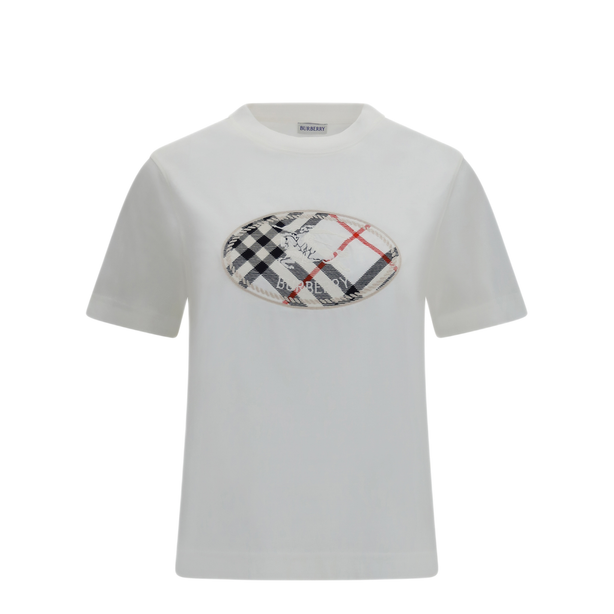 Knight Stamp Check Cotton T Shirt