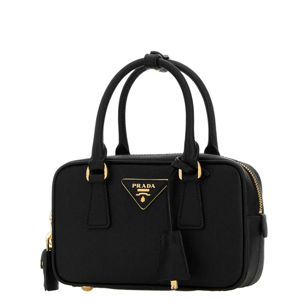 Saffiano Leather Handbags - Black